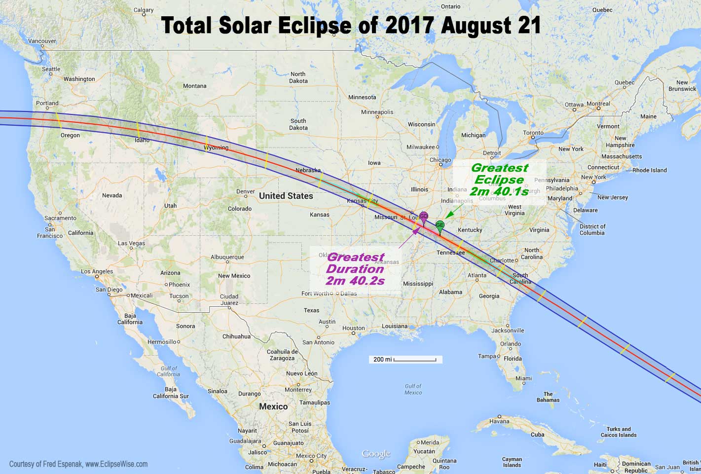 ... eclipse for august 21 2017 total solar eclipse via fred espenak