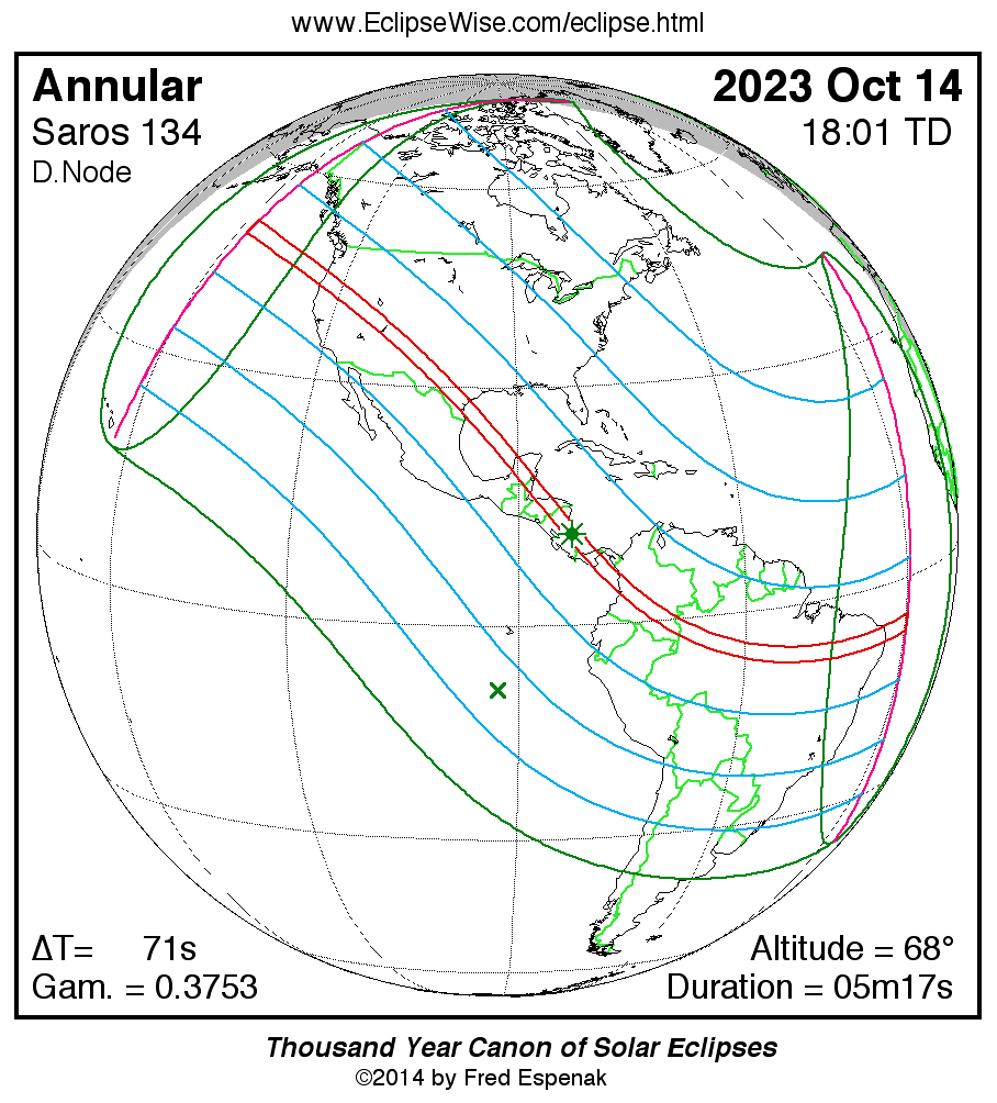 EclipseWise Annular Solar Eclipse of 2023 Oct 14
