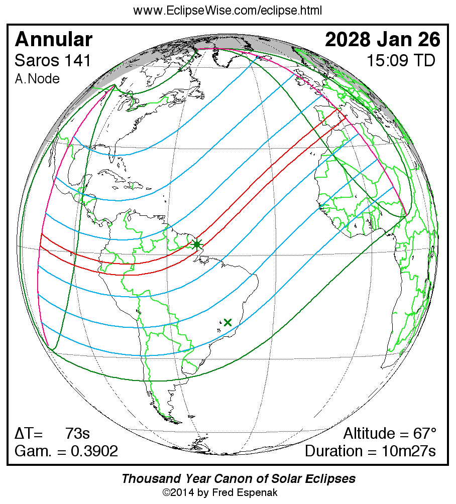 EclipseWise Annular Solar Eclipse of 2028 Jan 26