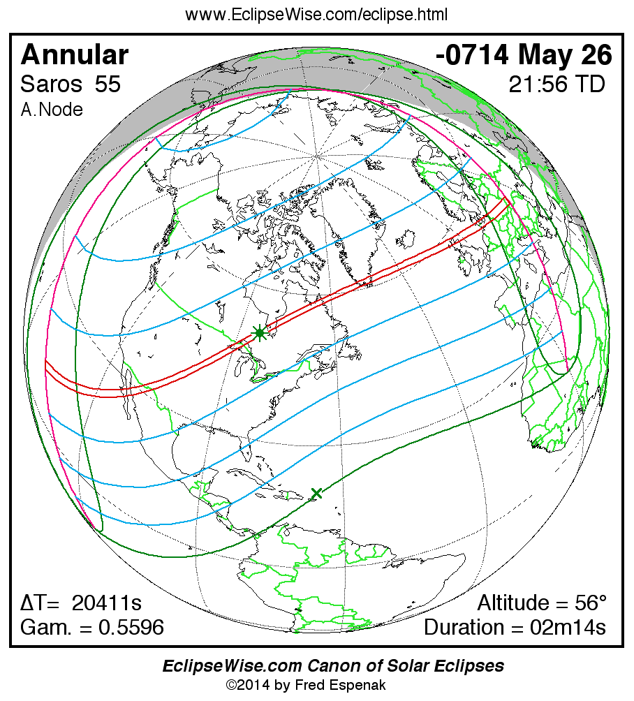 EclipseWise - Annular Solar Eclipse of -0714 May 26