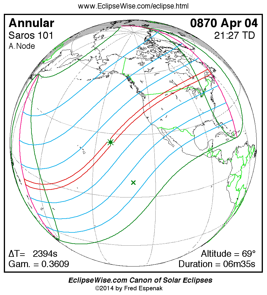 EclipseWise - Annular Solar Eclipse of 0870 Apr 04