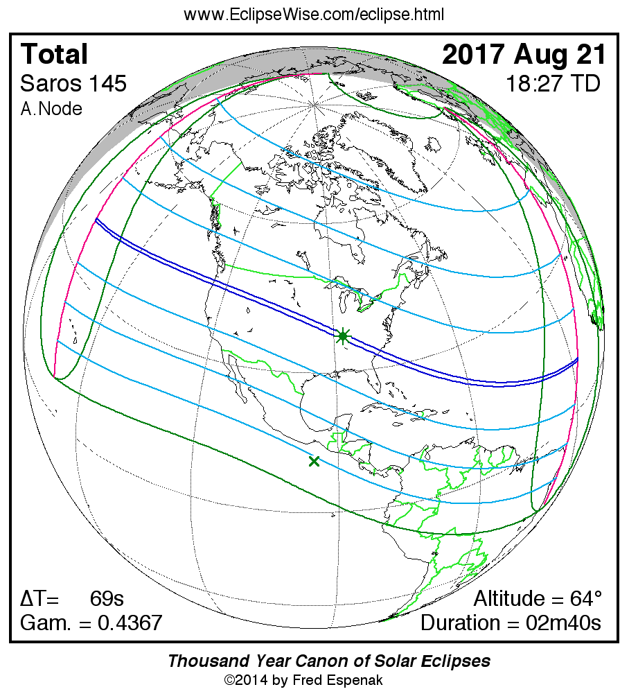 Google Map Of 2017 Total Solar Eclipse In Kentucky