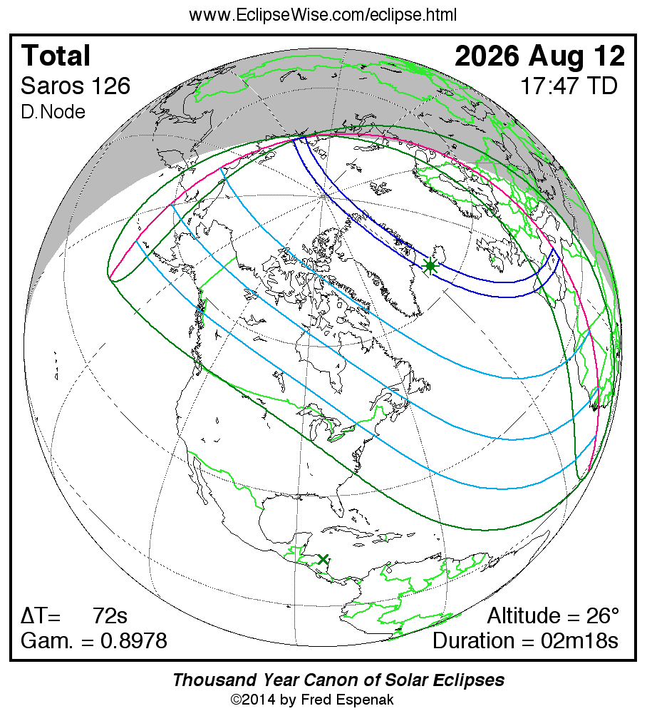 Затмение 2026 года. Август 2026. Calithe Eclipse.